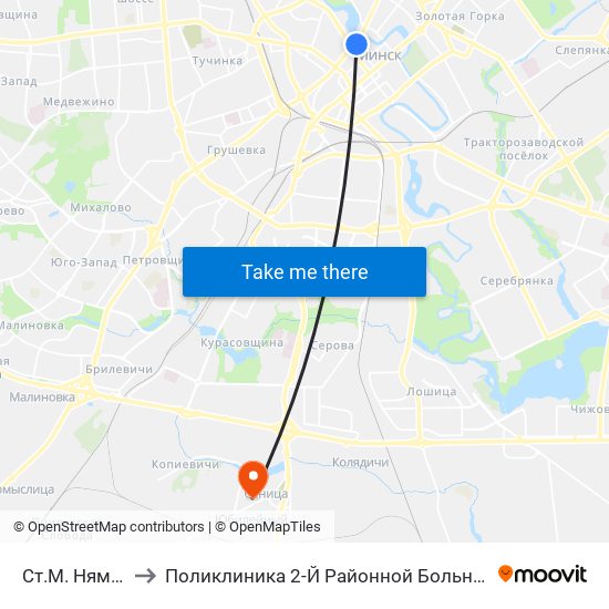 Ст.М. Няміга to Поликлиника 2-Й Районной Больницы map