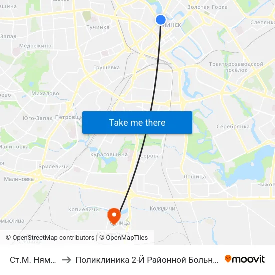 Ст.М. Няміга to Поликлиника 2-Й Районной Больницы map