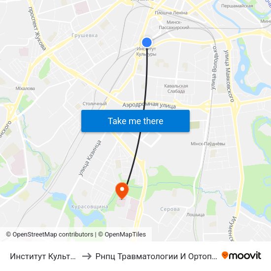 Институт Культуры to Рнпц Травматологии И Ортопедии map