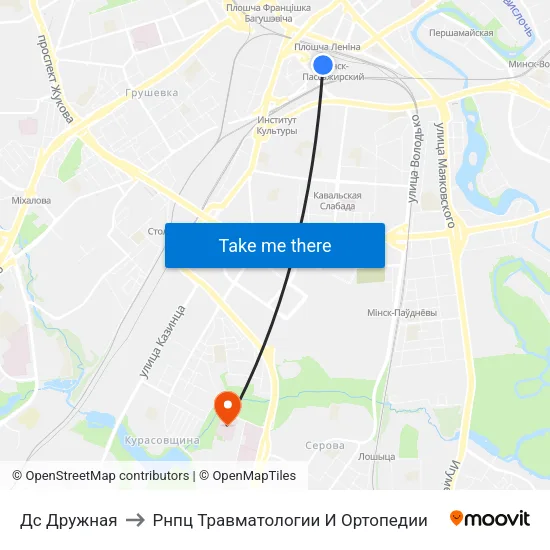 Дс Дружная to Рнпц Травматологии И Ортопедии map