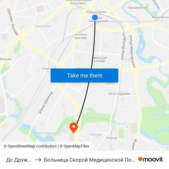 Дс Дружная to Больница Скорой Медицинской Помощи map