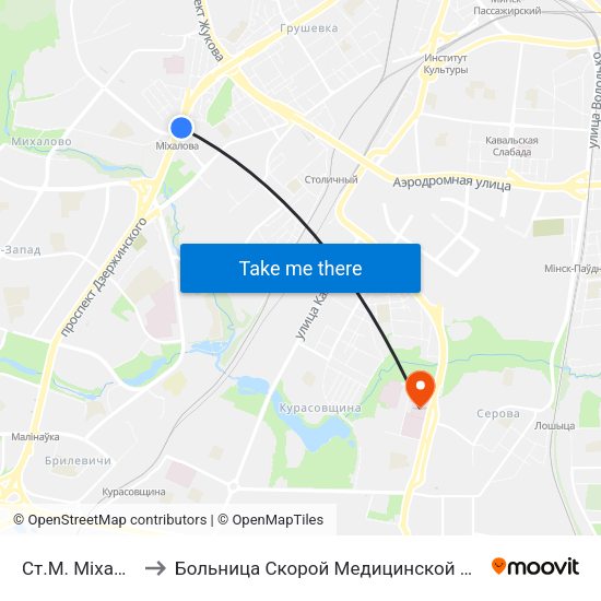 Ст.М. Міхалова to Больница Скорой Медицинской Помощи map