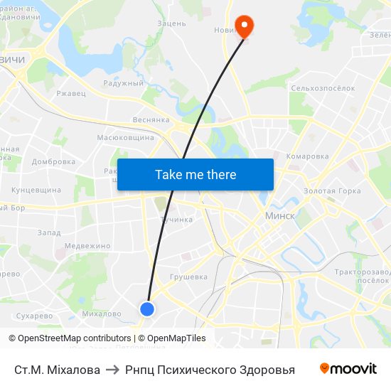 Ст.М. Міхалова to Рнпц Психического Здоровья map