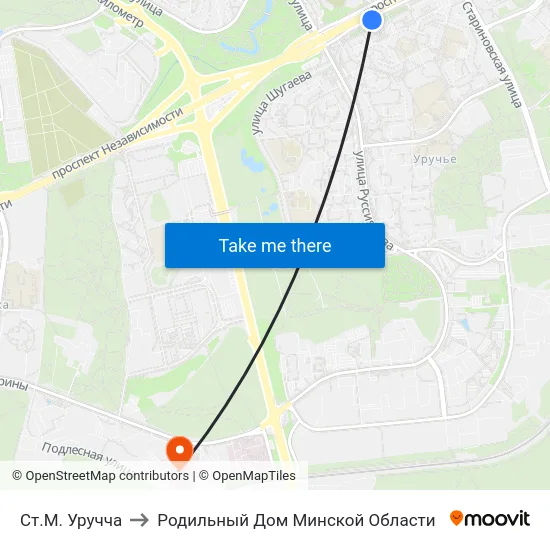 Ст.М. Уручча to Родильный Дом Минской Области map