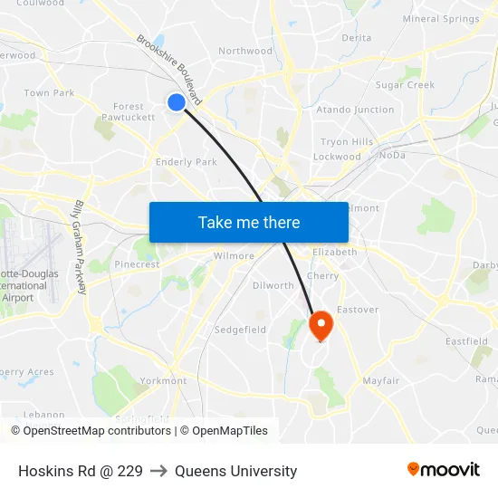 Hoskins Rd @ 229 to Queens University map
