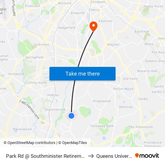 Park Rd @ Southminister Retirement Dr to Queens University map