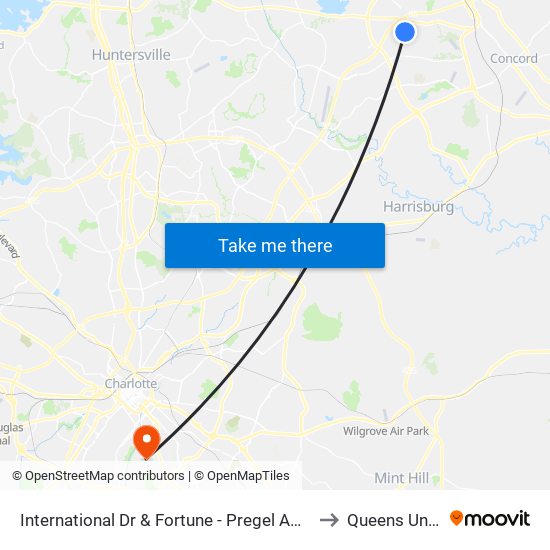 International Dr & Fortune - Pregel America (Outbound) to Queens University map