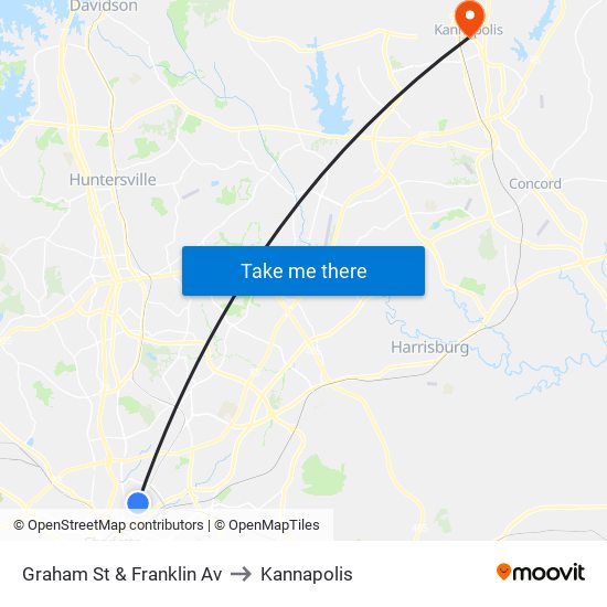 Graham St & Franklin Av to Kannapolis map