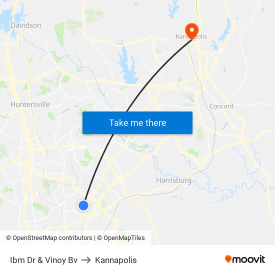 Ibm Dr & Vinoy Bv to Kannapolis map