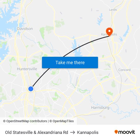 Old Statesville & Alexandriana Rd to Kannapolis map