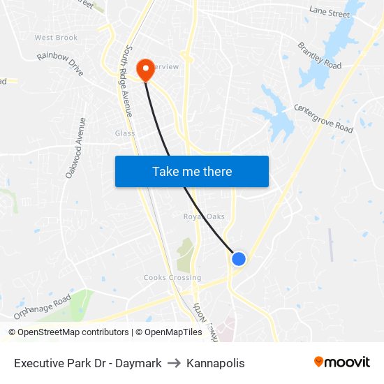 Executive Park Dr - Daymark to Kannapolis map