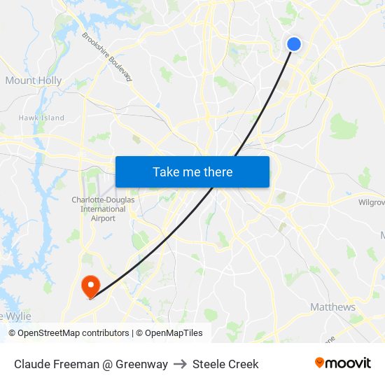 Claude Freeman @ Greenway to Steele Creek map