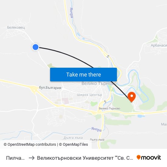 Пилчарници / Chicken Coops to Великотърновски Университет ""Св. Св. Кирил И Методий"" map