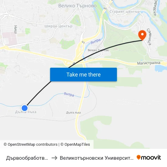 Дървообработване / Woodworking to Великотърновски Университет ""Св. Св. Кирил И Методий"" map