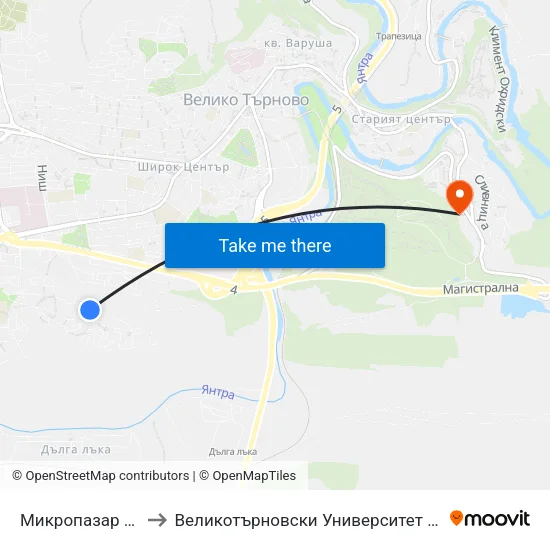 Микропазар / Micromarket to Великотърновски Университет ""Св. Св. Кирил И Методий"" map