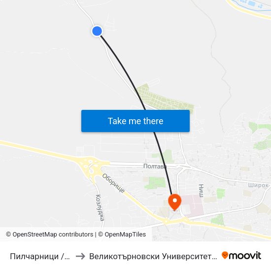 Пилчарници / Chicken Coops to Великотърновски Университет ""Св. Св. Кирил И Методий"" map