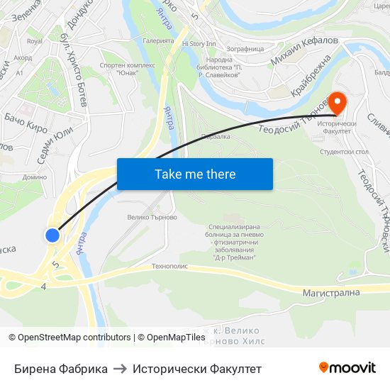 Бирена Фабрика / Beer Factory to Исторически Факултет map