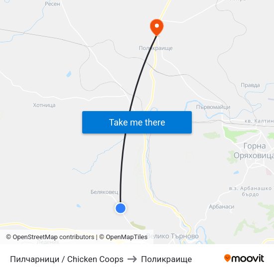 Пилчарници / Chicken Coops to Поликраище map