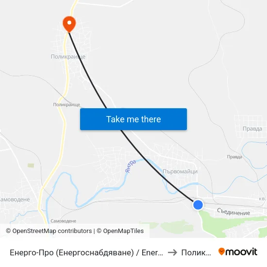 Енерго-Про (Енергоснабдяване) / Energo-Pro (Power Supply) to Поликраище map