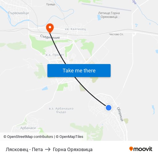 Лясковец - Пета to Горна Оряховица map