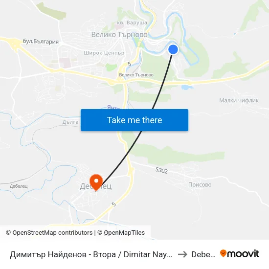 Димитър Найденов - Втора / Dimitar Naydenov - Second to Debelets map