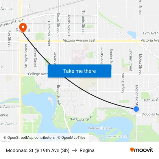 Mcdonald St @ 19th Ave (Sb) to Regina map
