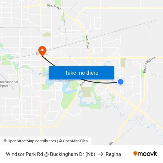 Windsor Park Rd @ Buckingham Dr (Nb) to Regina map