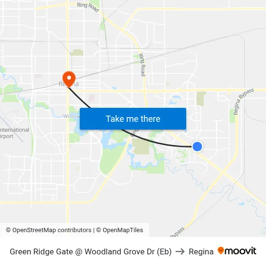 Green Ridge Gate @ Woodland Grove Dr (Eb) to Regina map