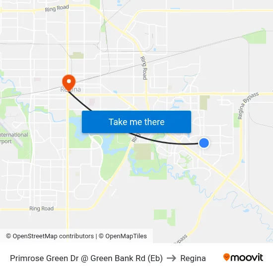 Primrose Green Dr @ Green Bank Rd (Eb) to Regina map