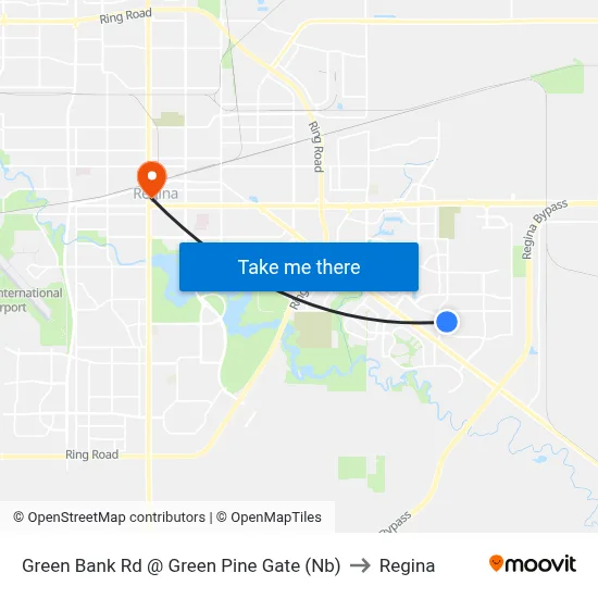 Green Bank Rd @ Green Pine Gate (Nb) to Regina map