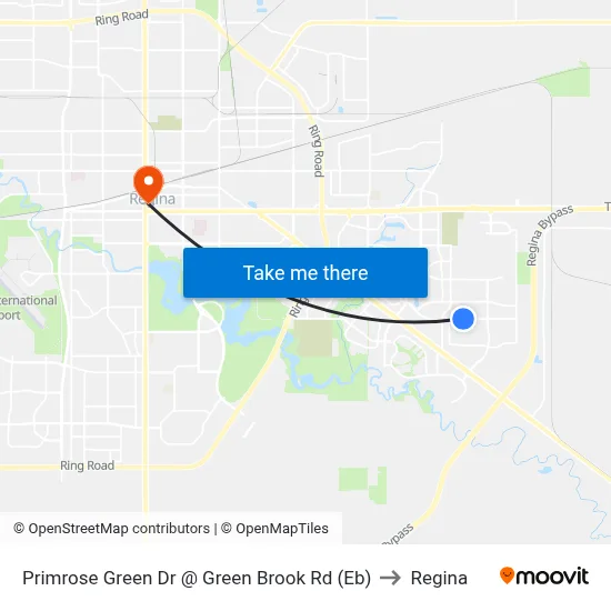 Primrose Green Dr @ Green Brook Rd (Eb) to Regina map