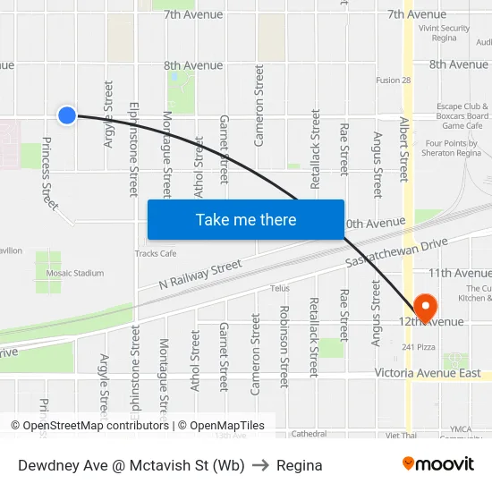 Dewdney Ave @ Mctavish St (Wb) to Regina map