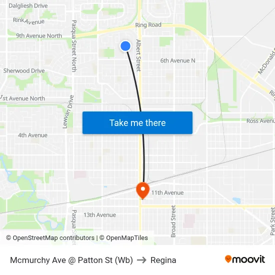 Mcmurchy Ave @ Patton St (Wb) to Regina map