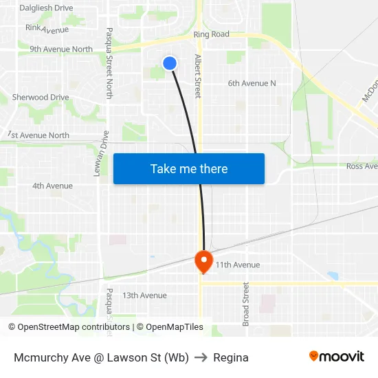 Mcmurchy Ave @ Lawson St (Wb) to Regina map