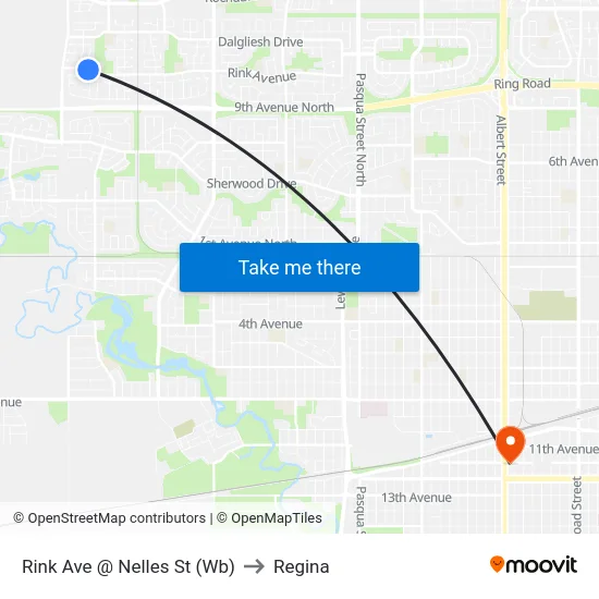Rink Ave @ Nelles St (Wb) to Regina map