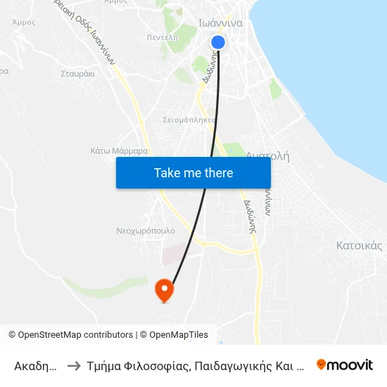 Academy to Department of Philosophy, Pedagogy and Psychology map