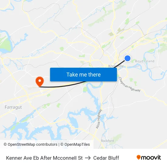 Kenner Ave Eb After Mcconnell St to Cedar Bluff map