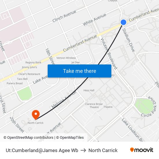 Ut:Cumberland@James Agee Wb to North Carrick map