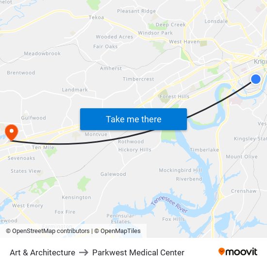 Art & Architecture to Parkwest Medical Center map