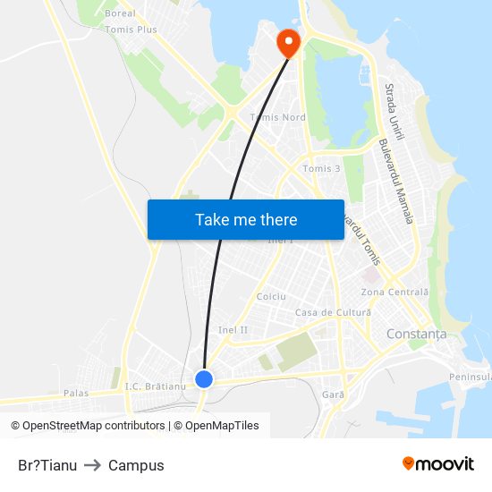 Br?Tianu to Campus map