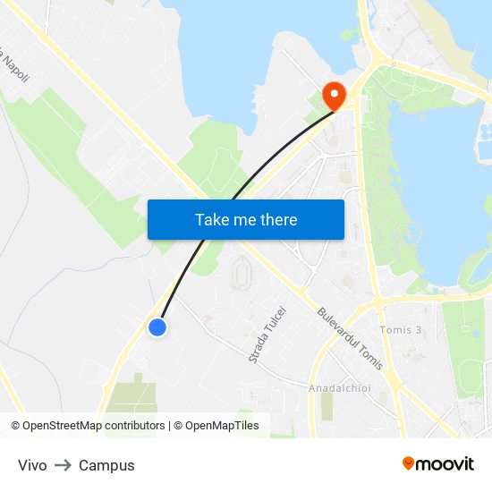 Vivo to Campus map