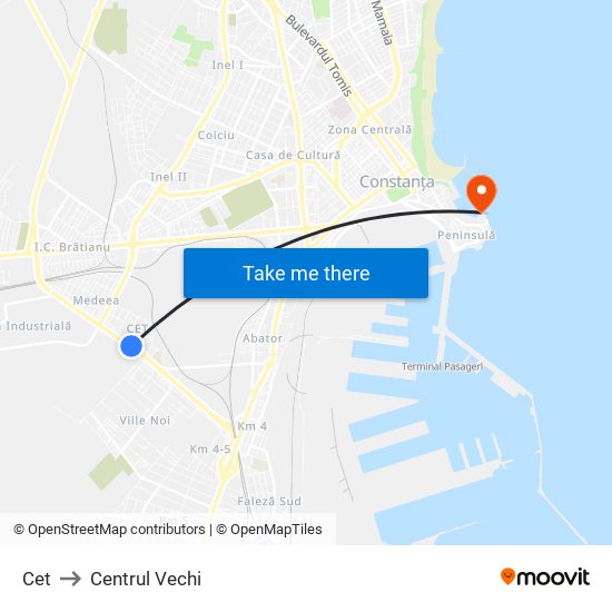 Cet to Centrul Vechi map