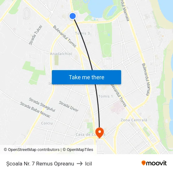 Școala Nr. 7 Remus Opreanu to Icil map