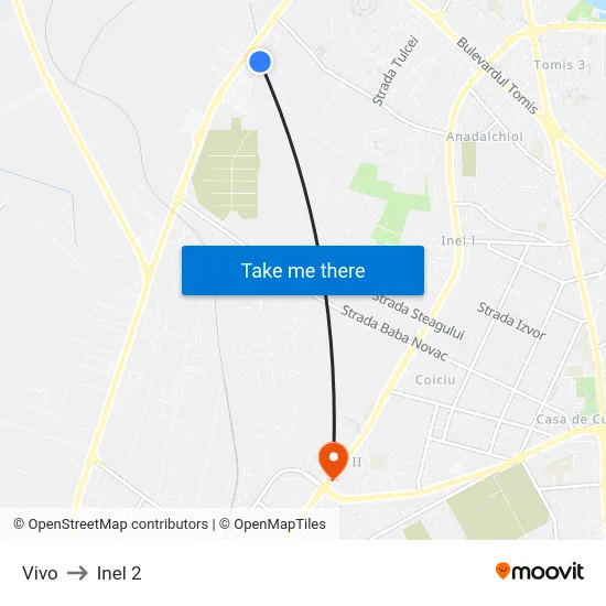 Vivo to Inel 2 map