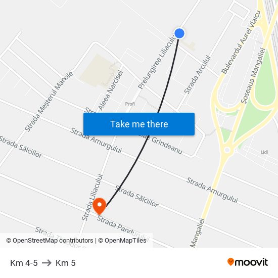 Km 4-5 to Km 5 map