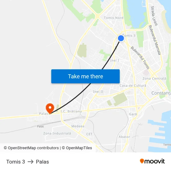 Tomis 3 to Palas map