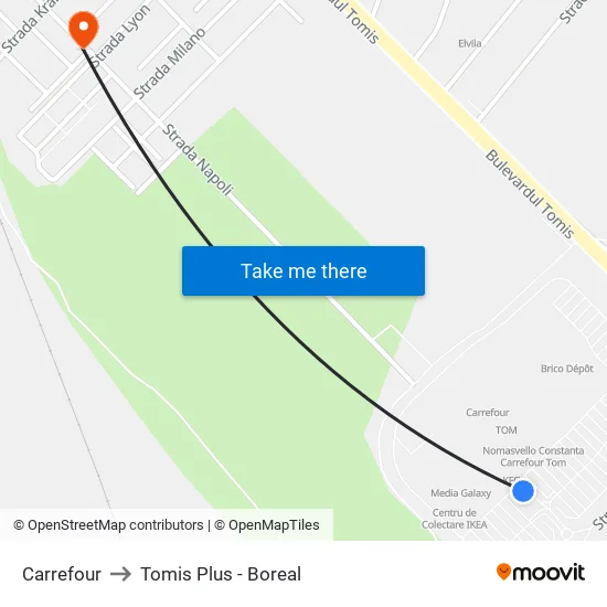 Carrefour Tom to Tomis Plus - Boreal map