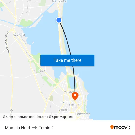Mamaia Nord to Tomis 2 map