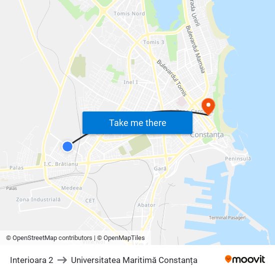 Interioara 2 to Universitatea Maritimă Constanța map