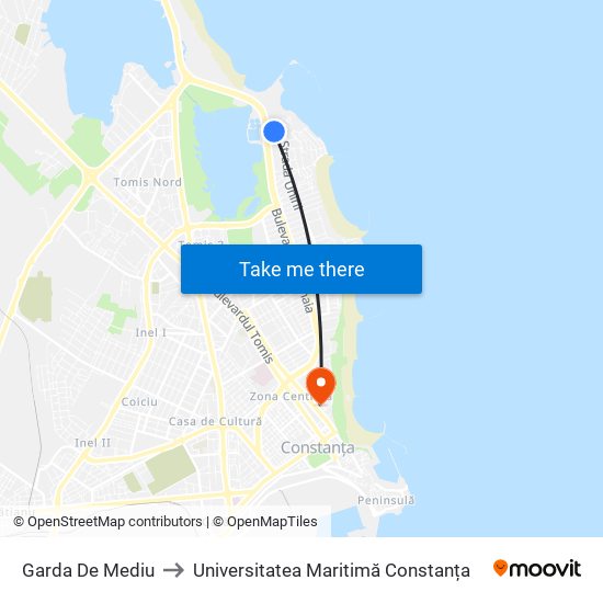 Garda De Mediu to Universitatea Maritimă Constanța map